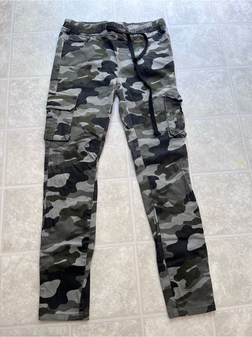 Urban Heritage Camo Skinny Cargo Pants Green Black Size Small